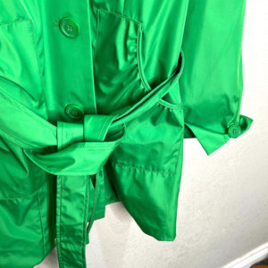 Dennis Basso Kelly Green Ruffle Jacket Size Medium NEW