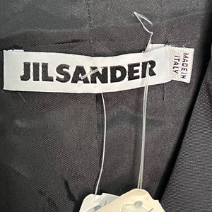 Jil Sander Black Three-Button Notch Lapel Blazer Size 6 NEW $1475 Made in Italy