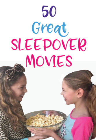 Start the popcorn popping! My girls love sleepovers and at our house a good movie is always part of a successful night. Sometimes we have trouble deciding on one that is age appropriate or that everyone will like. I decided to do some research and came up