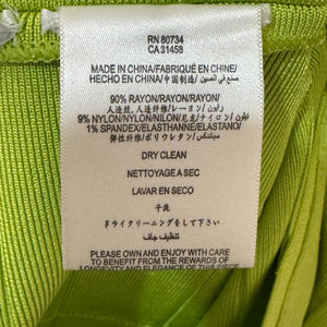 Herve Ledger Bandage Dress Size Large Lauren Lime Green $880