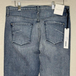 James Jeans Jeans Womens 29 Blue Hi-Lo Straight High Rise Stepped Hem Made USA