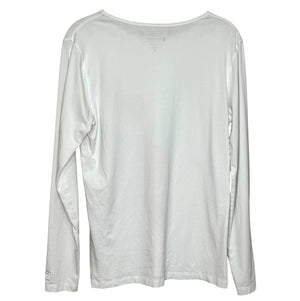 Coolibar T Shirt Top Size Medium White Floral Design UPF 50+