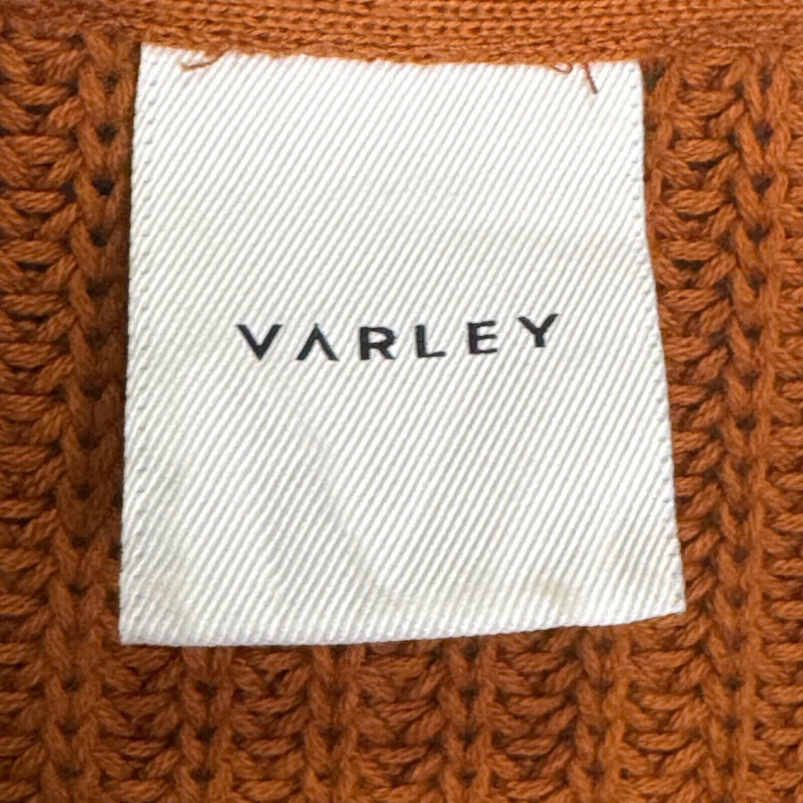 Varley Sweater Willard Knit Half Zip Sweater Size Small Rust $178