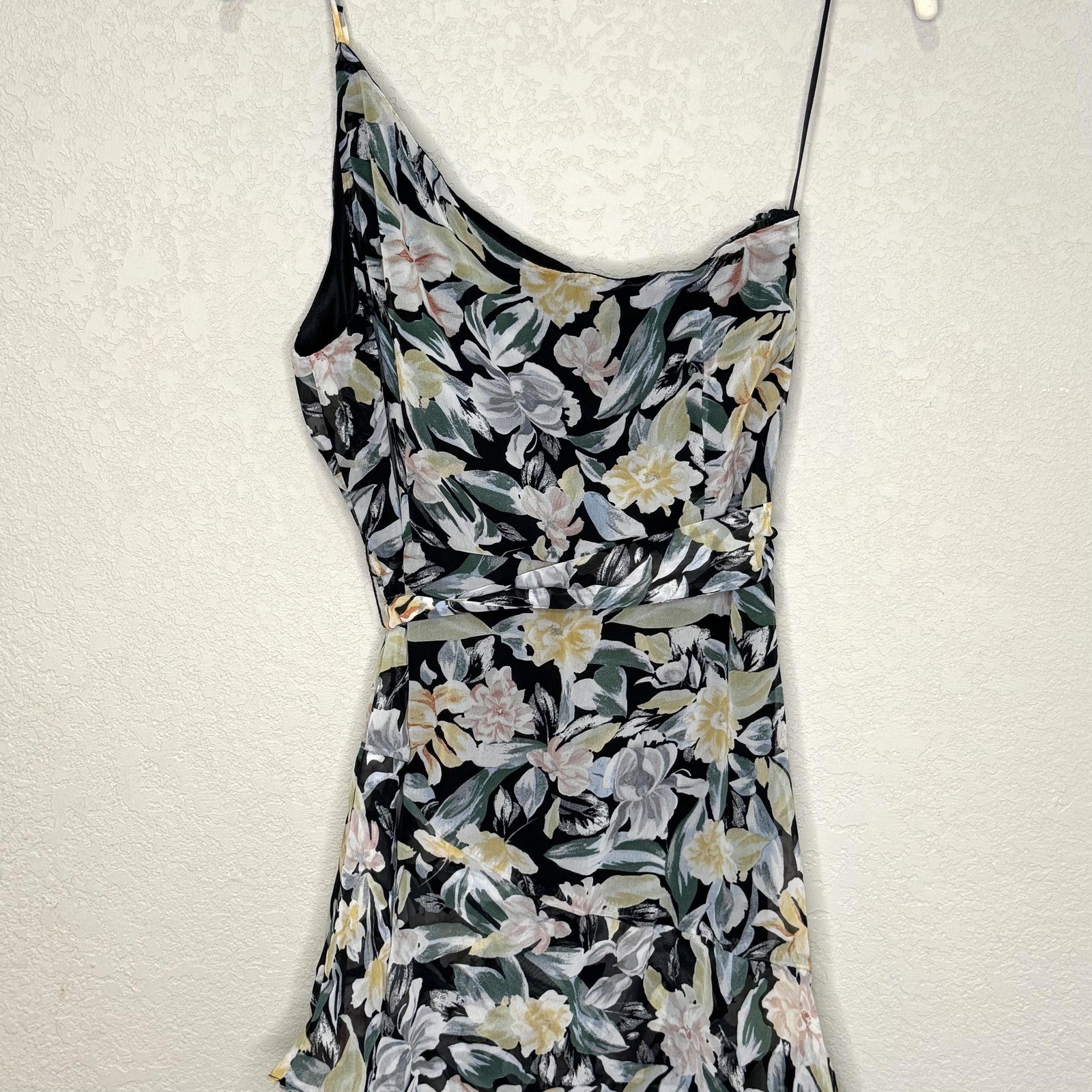 Petal + Pup Dress Womens 8 AU 12 Floral Ruffle Maxi Tiered Spaghetti Strap