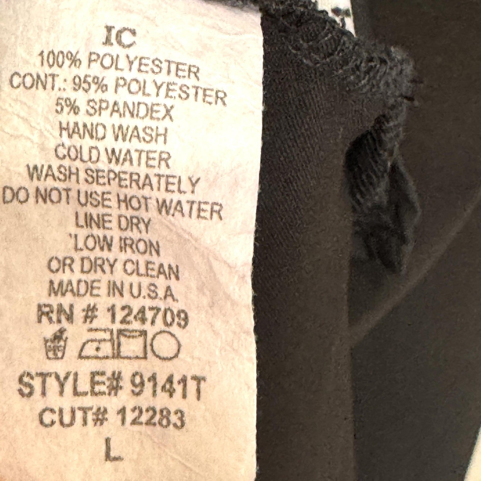 IC by Connie K Shirt Womens Large Black White Striped Oversized Tunic Made USA