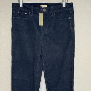 J. Crew Corduroy Pants Size 28 Black High Rise Skinny NEW