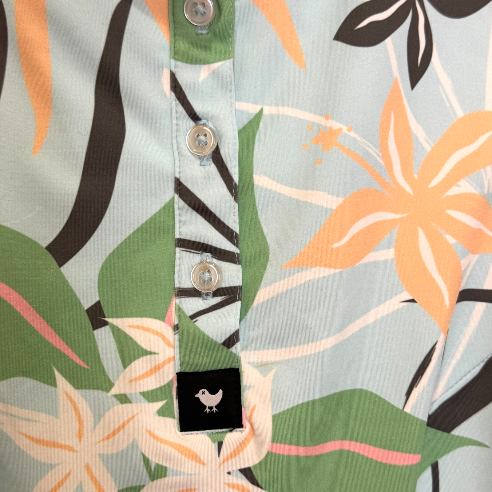 Bad Birdie Sleeveless Top Polo Size Small Golf Floral Embroidered Ventana Canyon