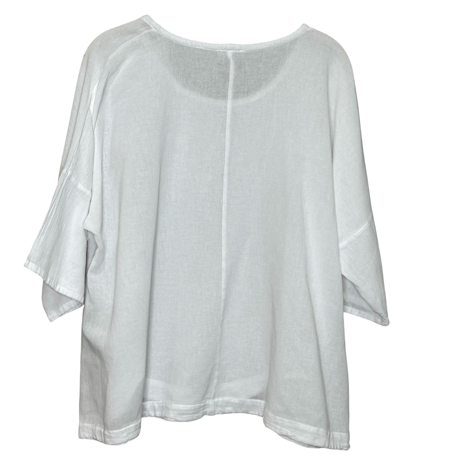 Oh My Gauze Shirt Womens Large Oversized Boxy Boho Layering Top Flowy Tunic
