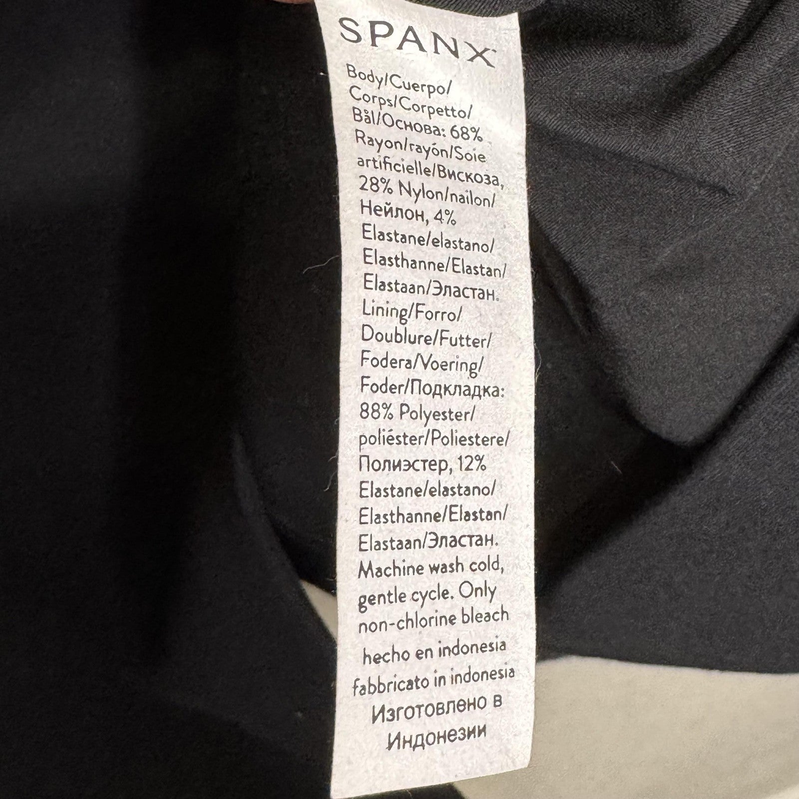 Spanx Blazer Womens 1X Black Perfect Asymmetrical Tailored One Button Stretch