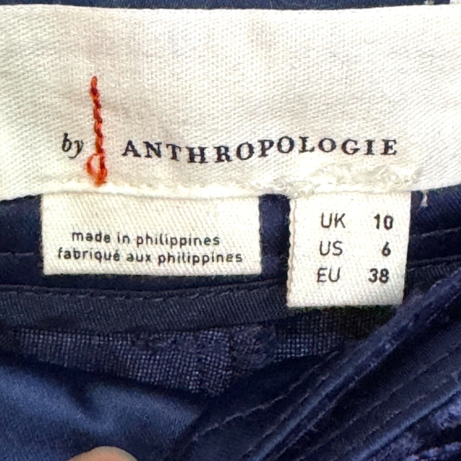 By Anthropologie Blue Wide-Leg Velvet Pants Size 6