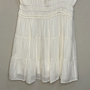 Paige White Paradis V-Neck Pullover Ruffle Mini Dress Size Medium NEW $229