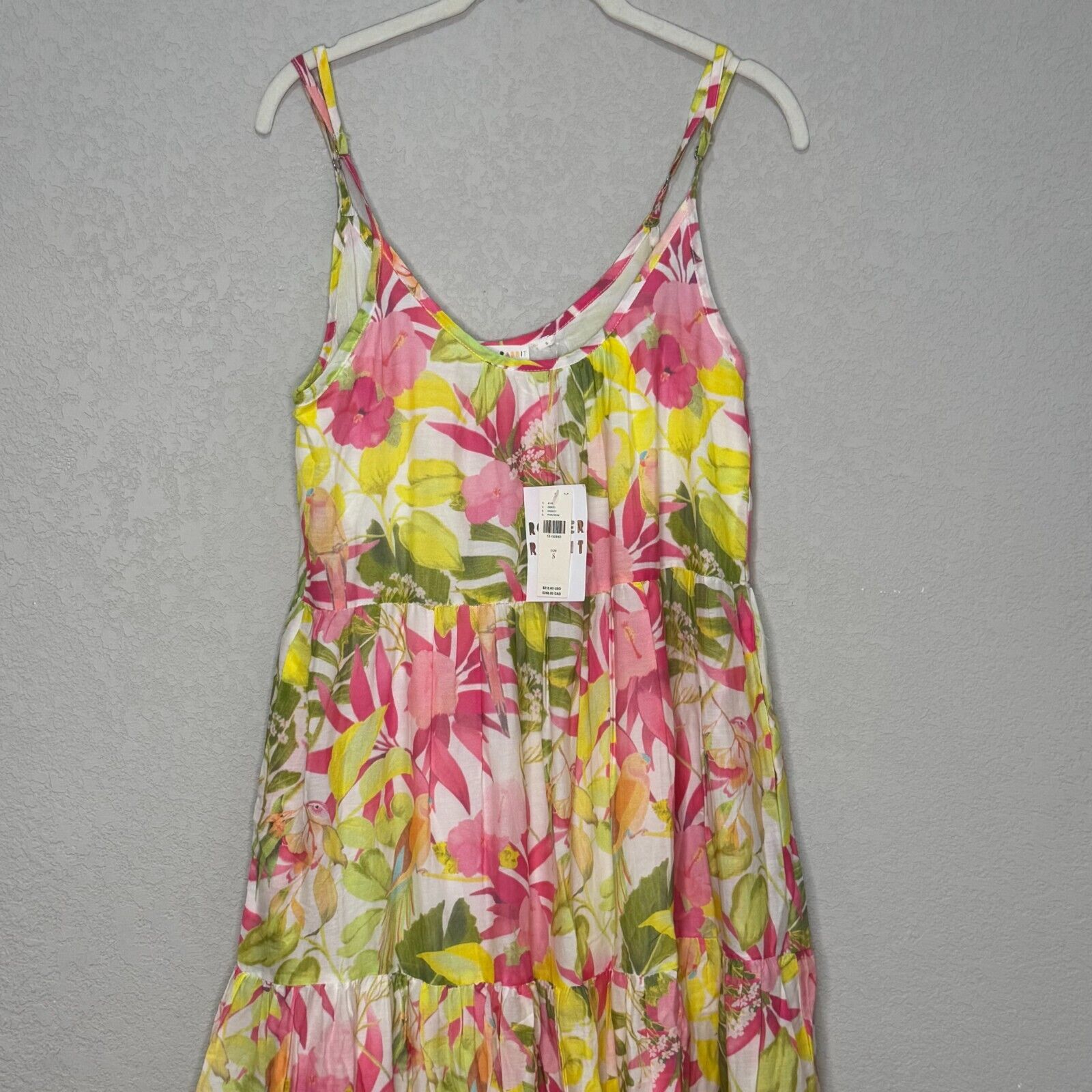 Roberta Roller Rabbit Maxi Dress Size Small Dakota Floral Tiered NEW $228