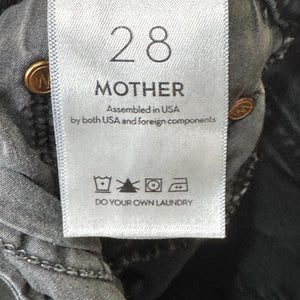 MOTHER The Insider Crop Step Fray Jeans Size 28 Night In Paris Dark Black-Blue