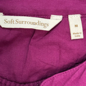 Soft Surroundings Rishi Bolero Quilted Crop Jacket Size Medium Purple