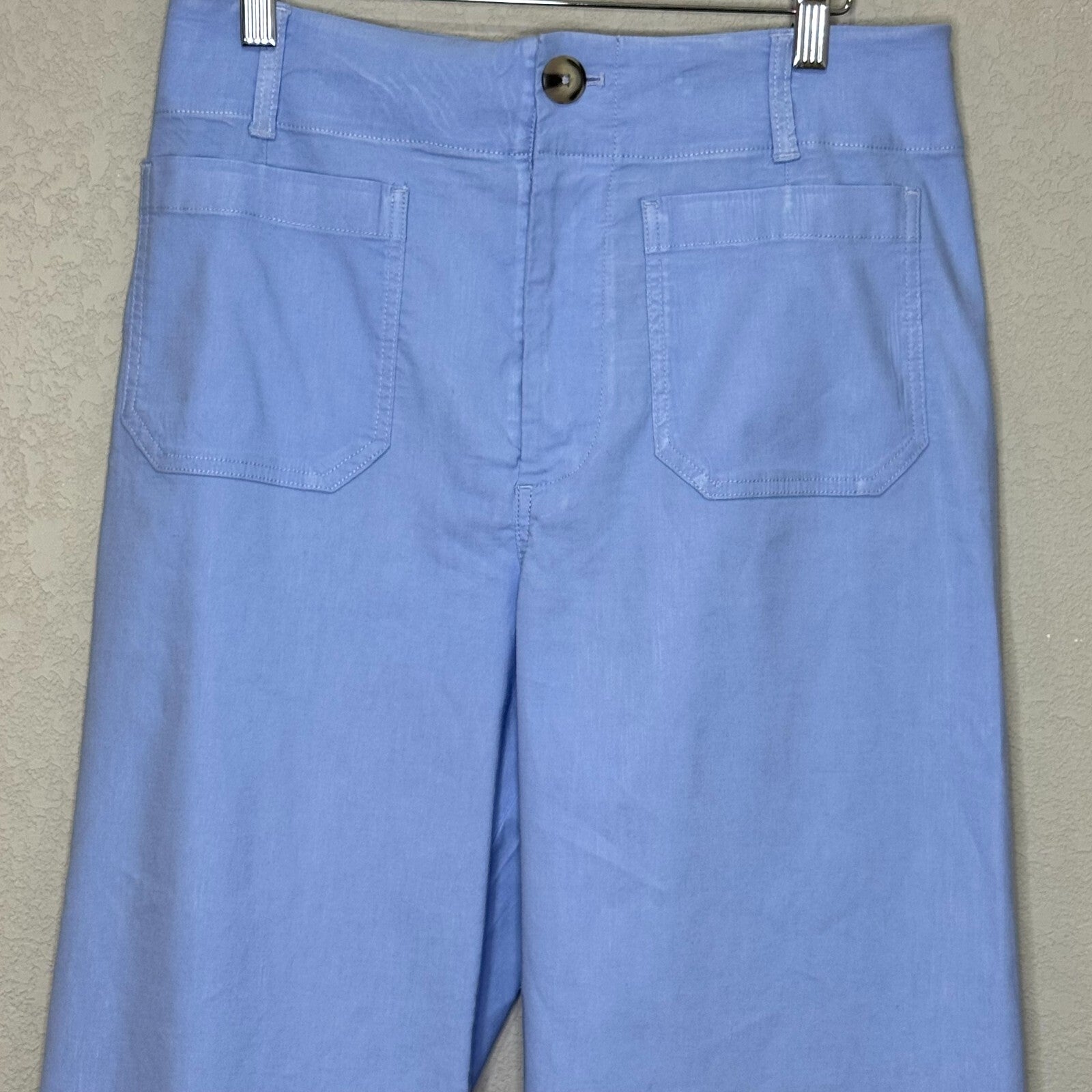 Anthropologie Colette Pants Size 29 Sky Blue Wide Leg Cropped Ankle