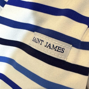 Saint James Shirt Womens Small Breton Stripe 3/4 Sleeve Boat Neck Made in France