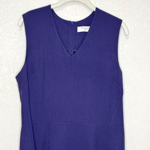 M.M. Lafleur Sleeveless Career Annie Dress Size 14 Purple V Neck