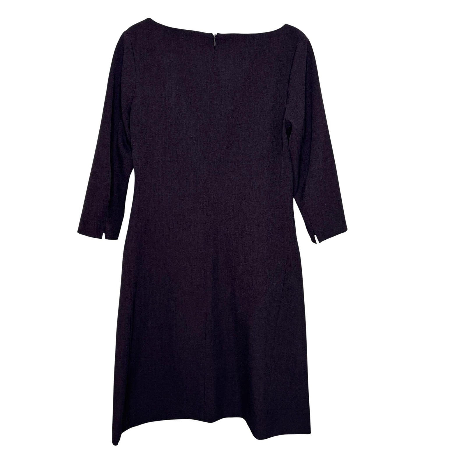 M.M. Lafleur Dress Womens 8 Purple 3/4 Sleeve Pockets Career Made New York City