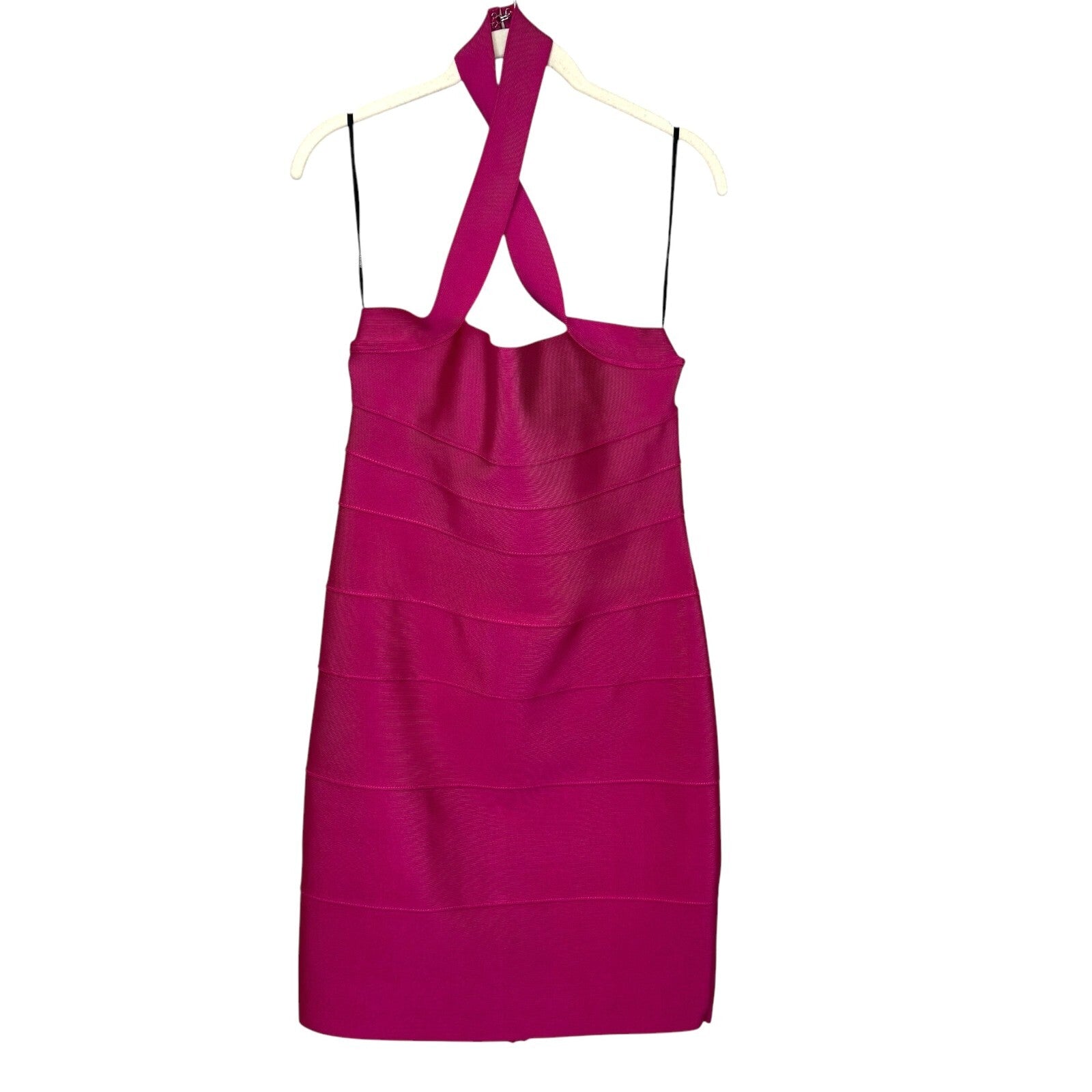 Herve Leger x Forever 21 Bandage Dress Size XL Hot Pink Halter Mini