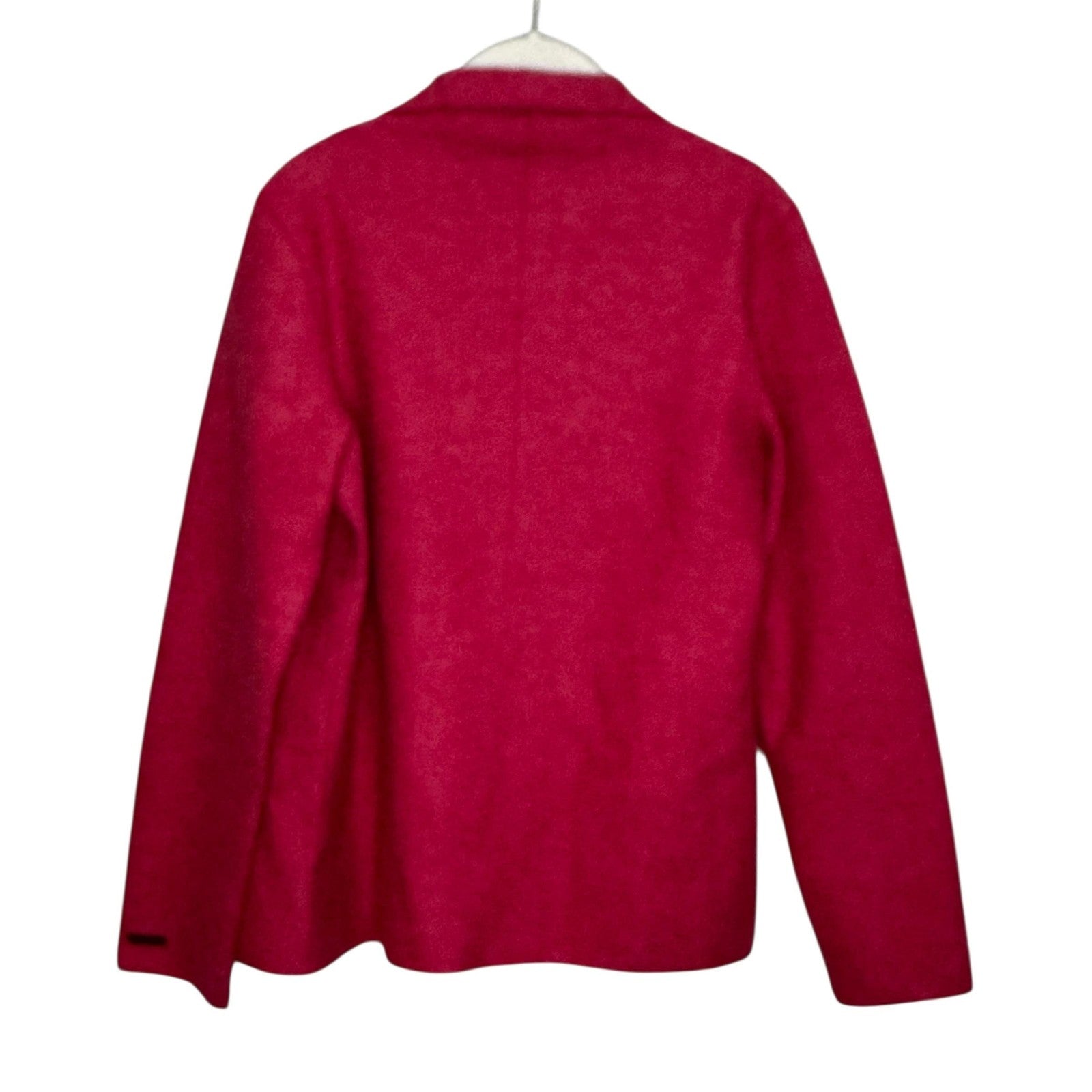 Anntarah Sweater Womens Medium Pink Baby Alpaca Wool Open Cardigan Jacket Peru