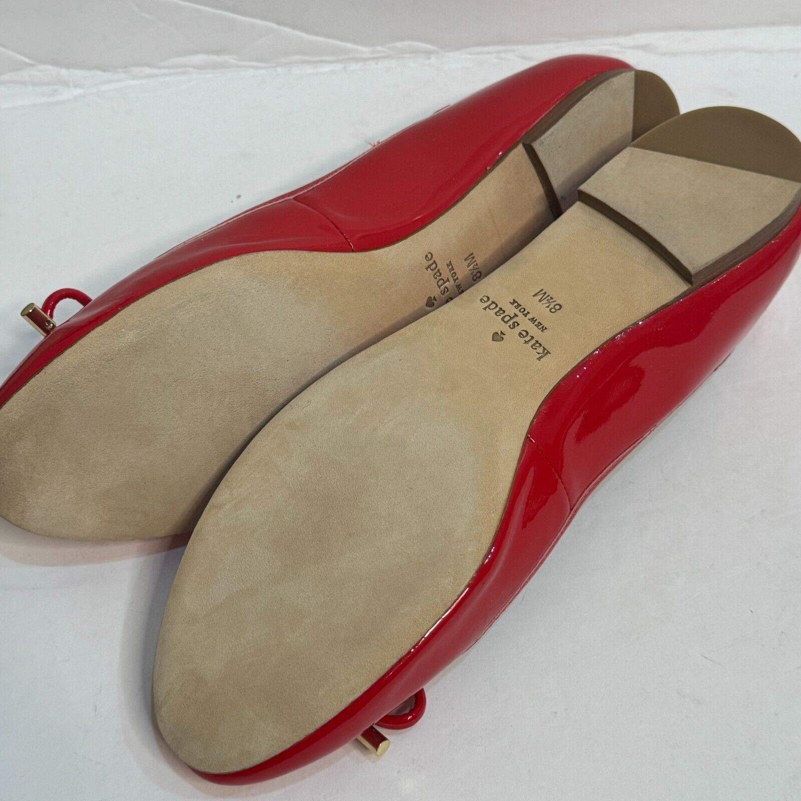 Kate Spade Willa Maraschino Red Patent Leather Flats Size 8.5