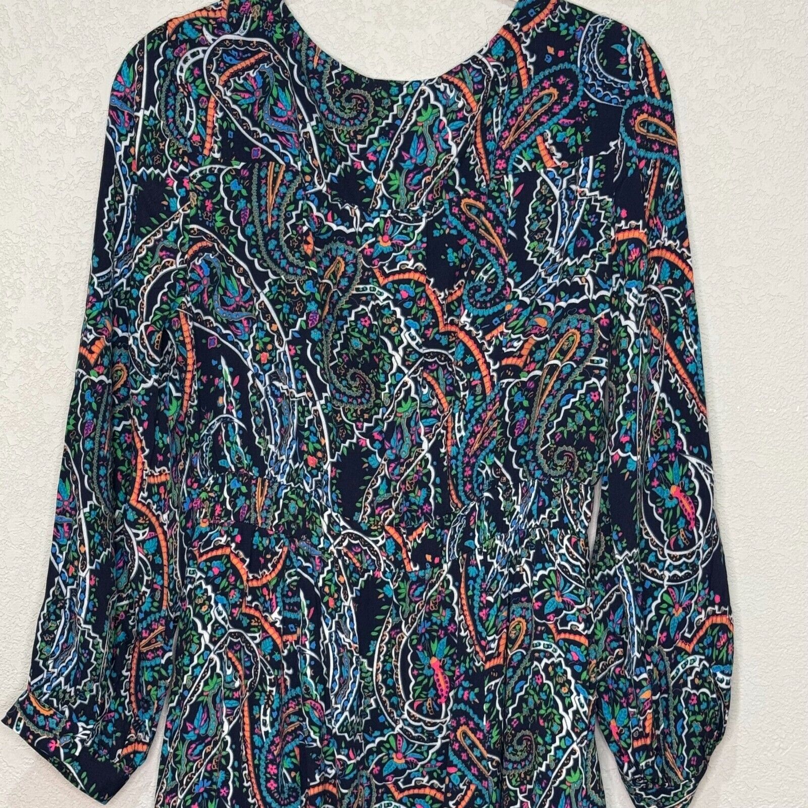 Anthropologie Maeve Maplewood Dress Size Small Colorful Paisley Flowy Ruffle Hem