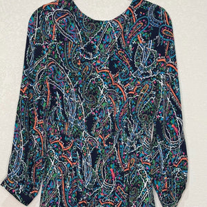 Anthropologie Maeve Maplewood Dress Size Small Colorful Paisley Flowy Ruffle Hem