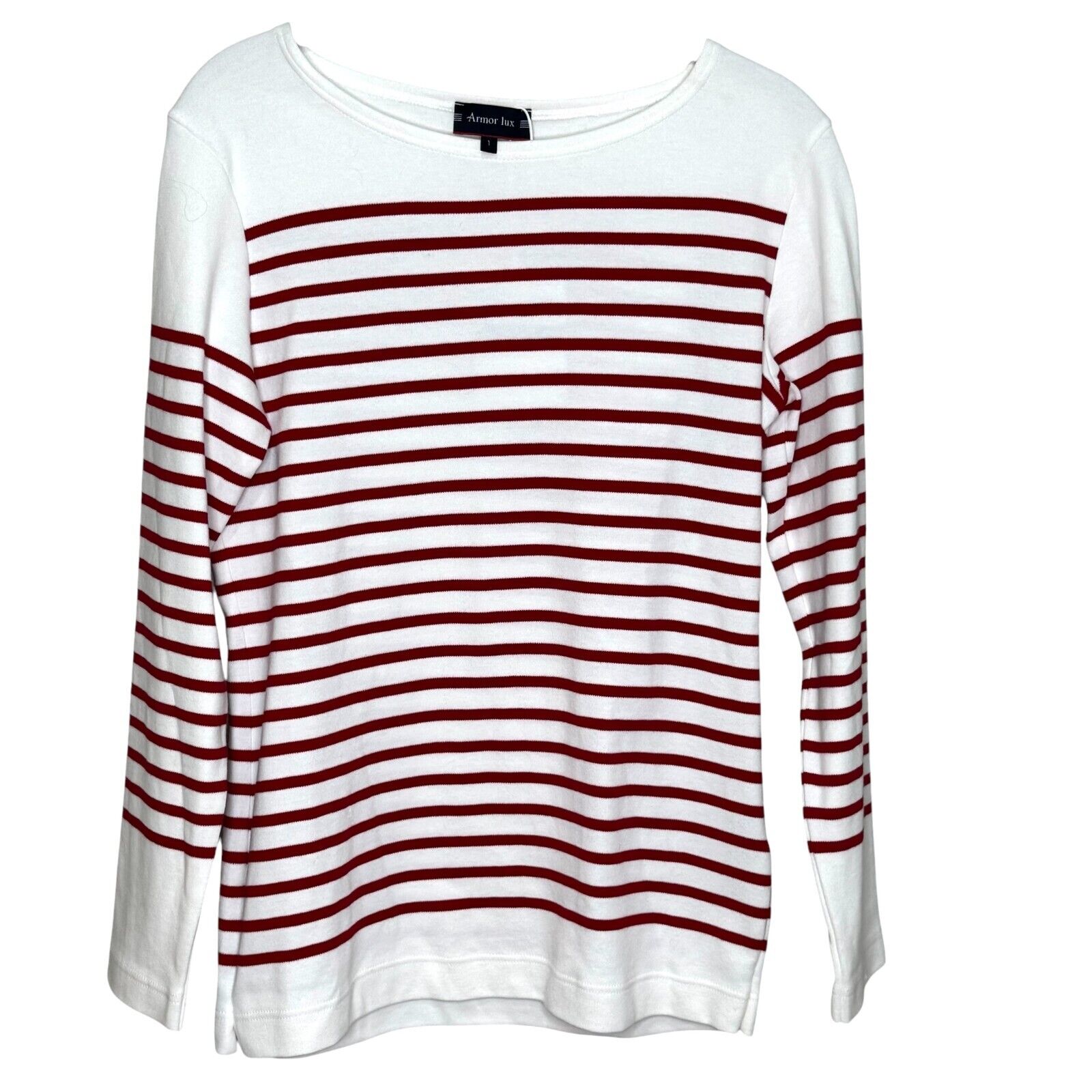 Amour-Lux Brenton Stripes Shirt Size Small (1) NEW Red White