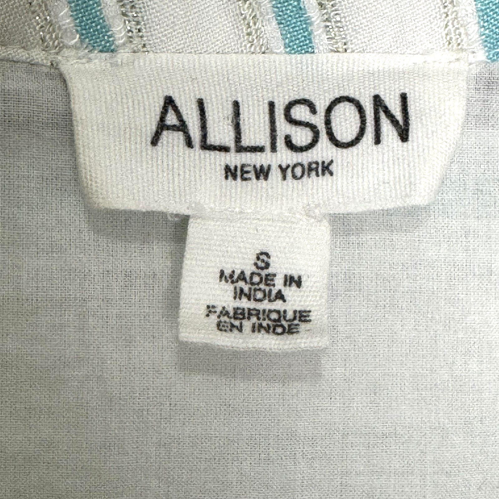 Allison New York Dress Womens Small Blue White Striped Boho Tassel Mini Lined