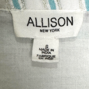 Allison New York Dress Womens Small Blue White Striped Boho Tassel Mini Lined