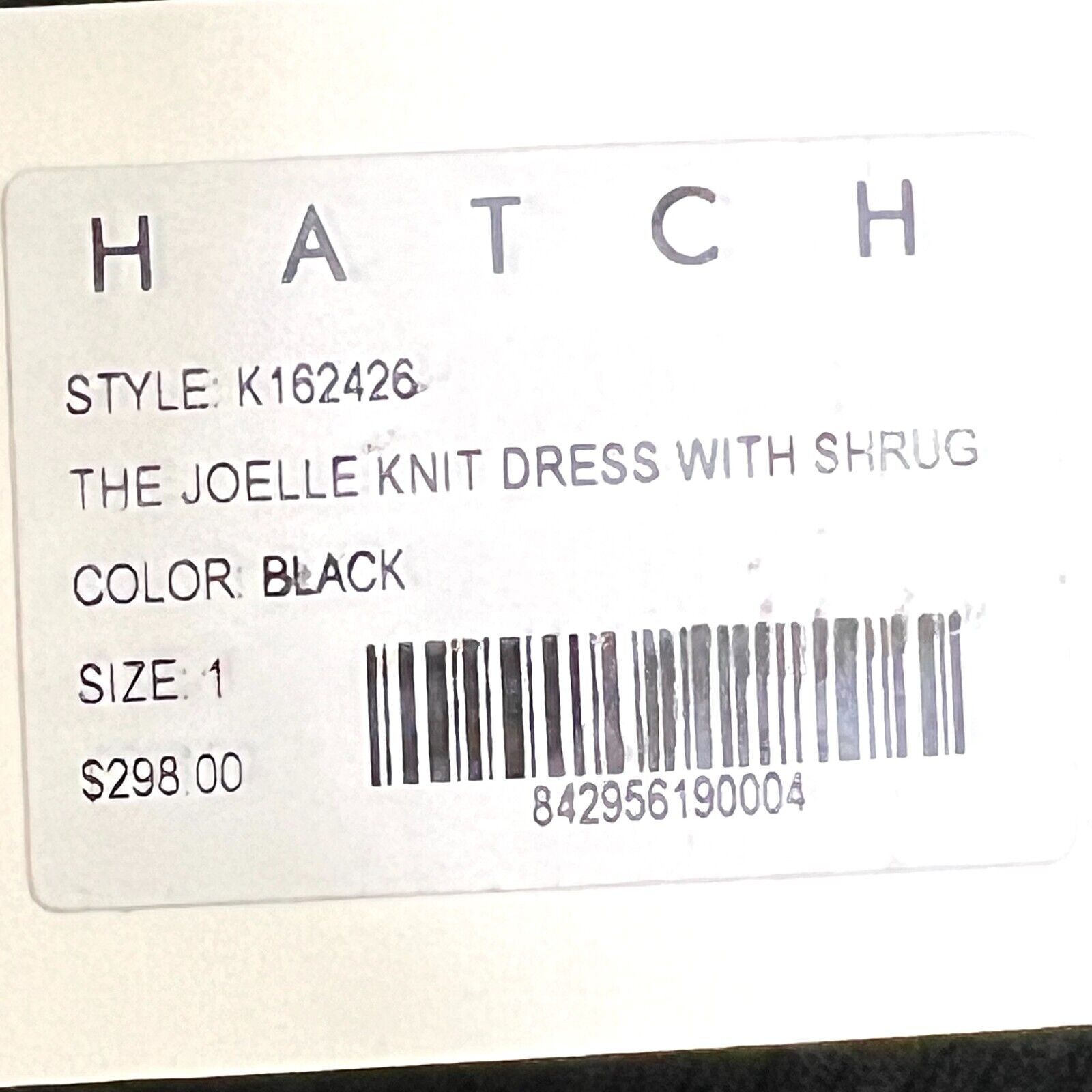 Hatch Maternity Black Joelle Knit Sleeveless Bodycon Dress Size Small (1) NEW