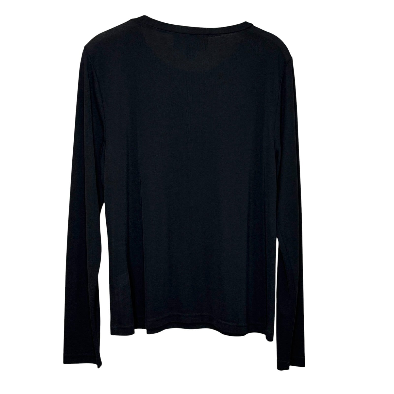 Emanual Ungaro Liberte Black Top Size Large Long Sleeve Minimalist Slow Fashion