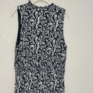 Garnet Hill Dress Womens Medium Floral Sleeveless Midi Pockets Viscose