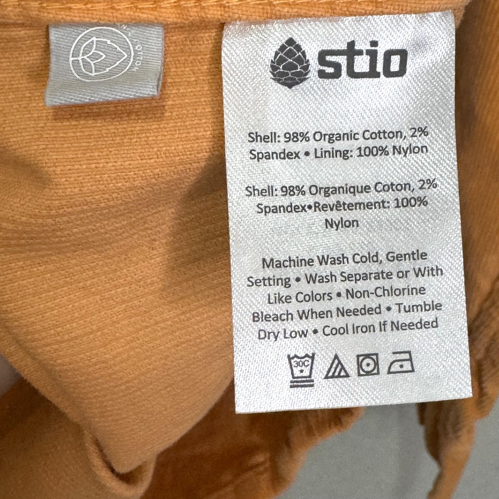 Stio Shirt Jacket Womens Small Orange Corduroy Organic Cotton Outdoor Western