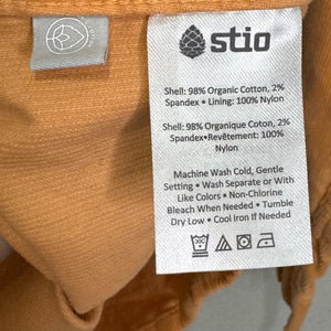 Stio Shirt Jacket Womens Small Orange Corduroy Organic Cotton Outdoor Western