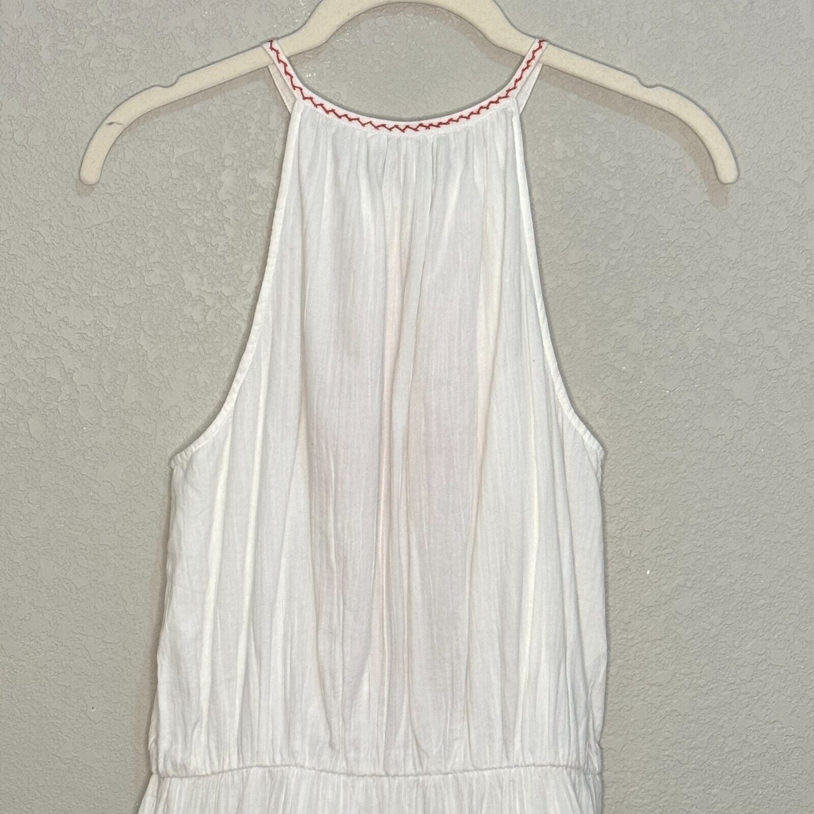 Joie Clemency Red White Cotton Embroidered Halter Neck Dress Size Small NEW $298