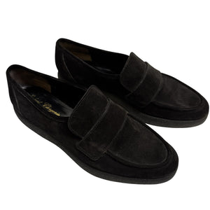 Robert Clergerie Shoes Womens Size 8.5 Black Suede Loafer Made in France Elegant