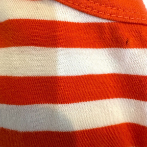 KULE Tank Dress Size Small Orange White Stripe Sleeveless Cotton $148