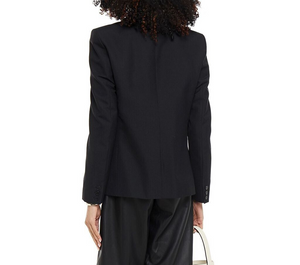 ba&sh Black One Button Blazer Lady Jacket Size Small $395