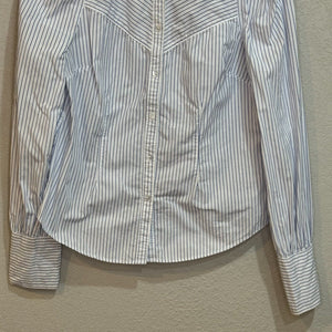 Veronica Beard Jeans Verani Striped Button Down Shirt Size Small