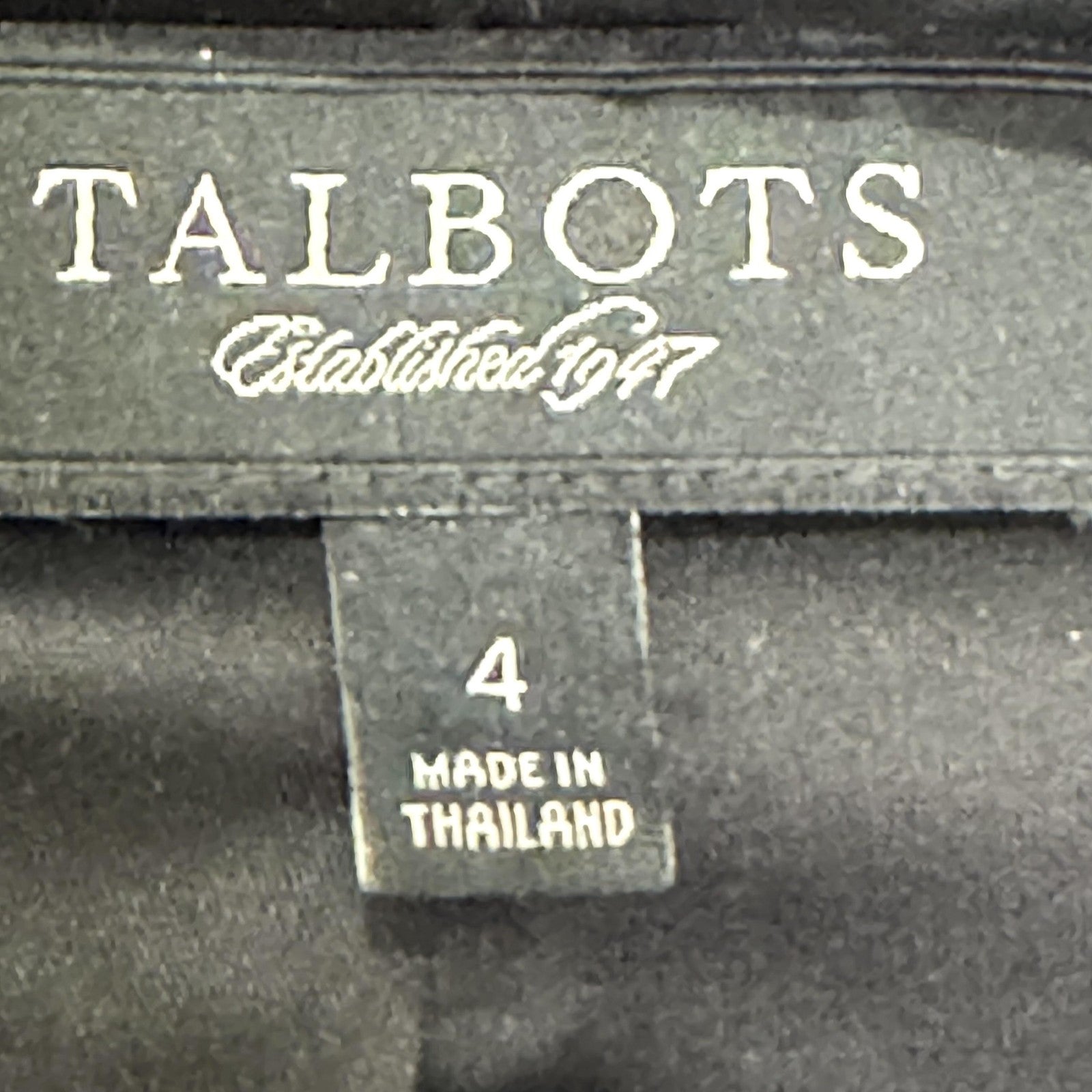Talbots Jacket Womens 4 Black Wool Blend Tweed Pearl Button Blazer Elegant Trim