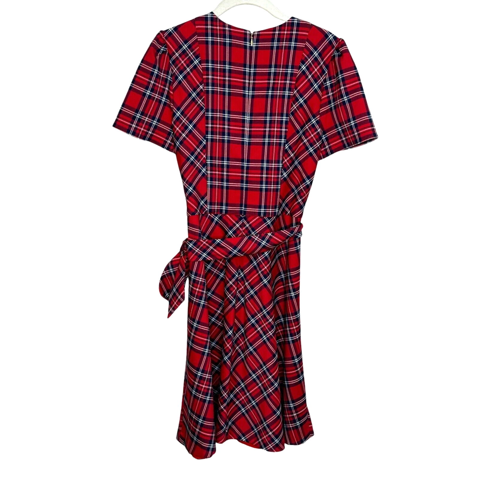 Draper James NEW Red Plaid Angie Check Love Circle Holiday Dress Size 8 $150