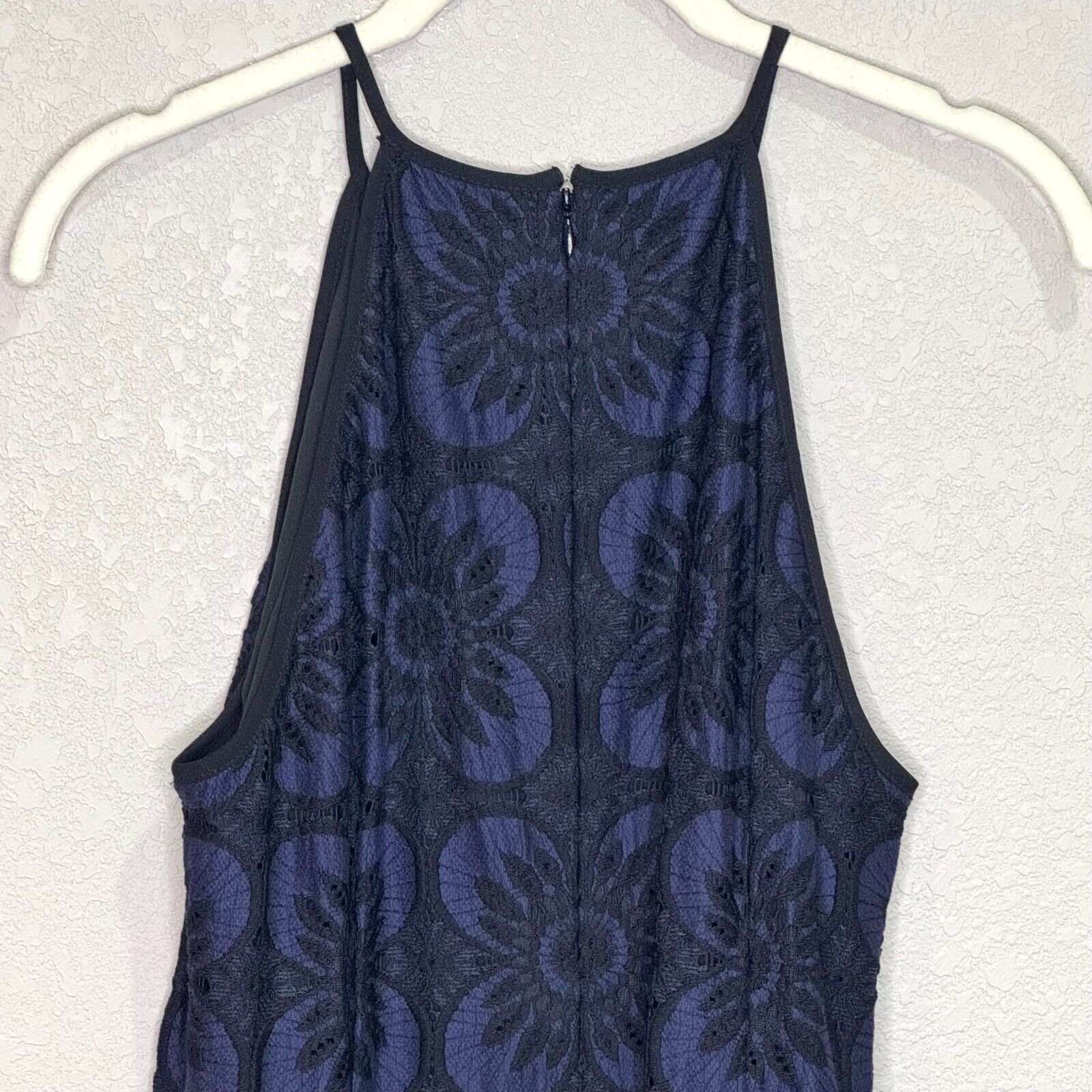 Banana Republic NEW Blue Black Sleeveless Lace Midi Dress Size 6 $159