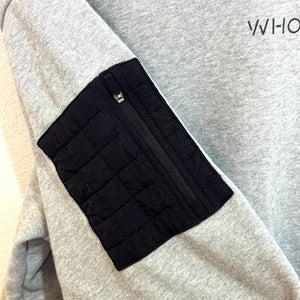 WHOOP Unisex Crewneck Sweatshirt Size Medium Grey Black Streetwear