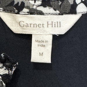Garnet Hill Dress Womens Medium Floral Sleeveless Midi Pockets Viscose