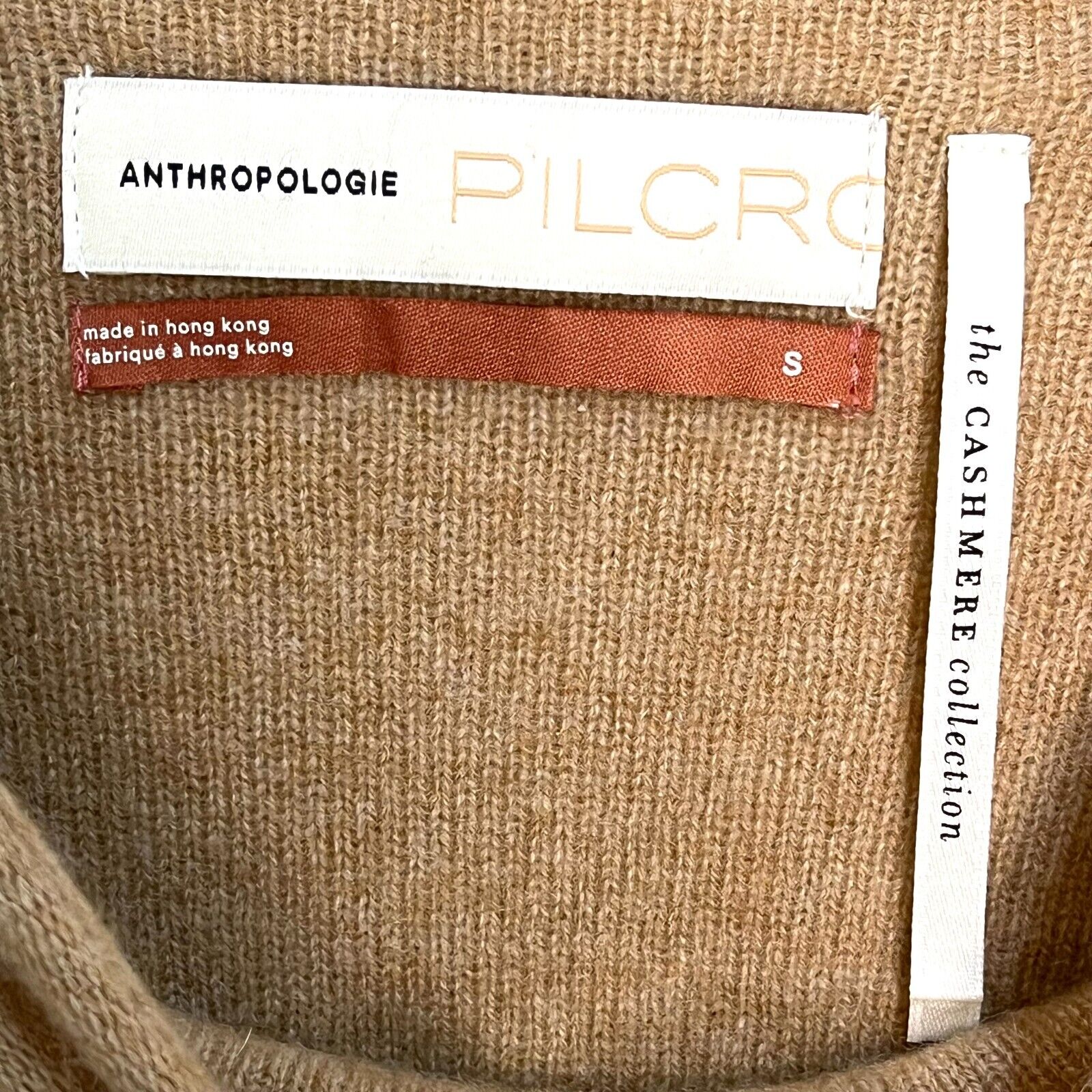 Anthropologie Pilcro The Alani Cashmere Mock-Neck Sweater In Beige Size Small