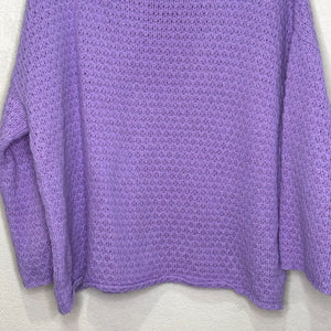 ALI GOLDEN Sweater One Size Purple Alpaca Wool $268