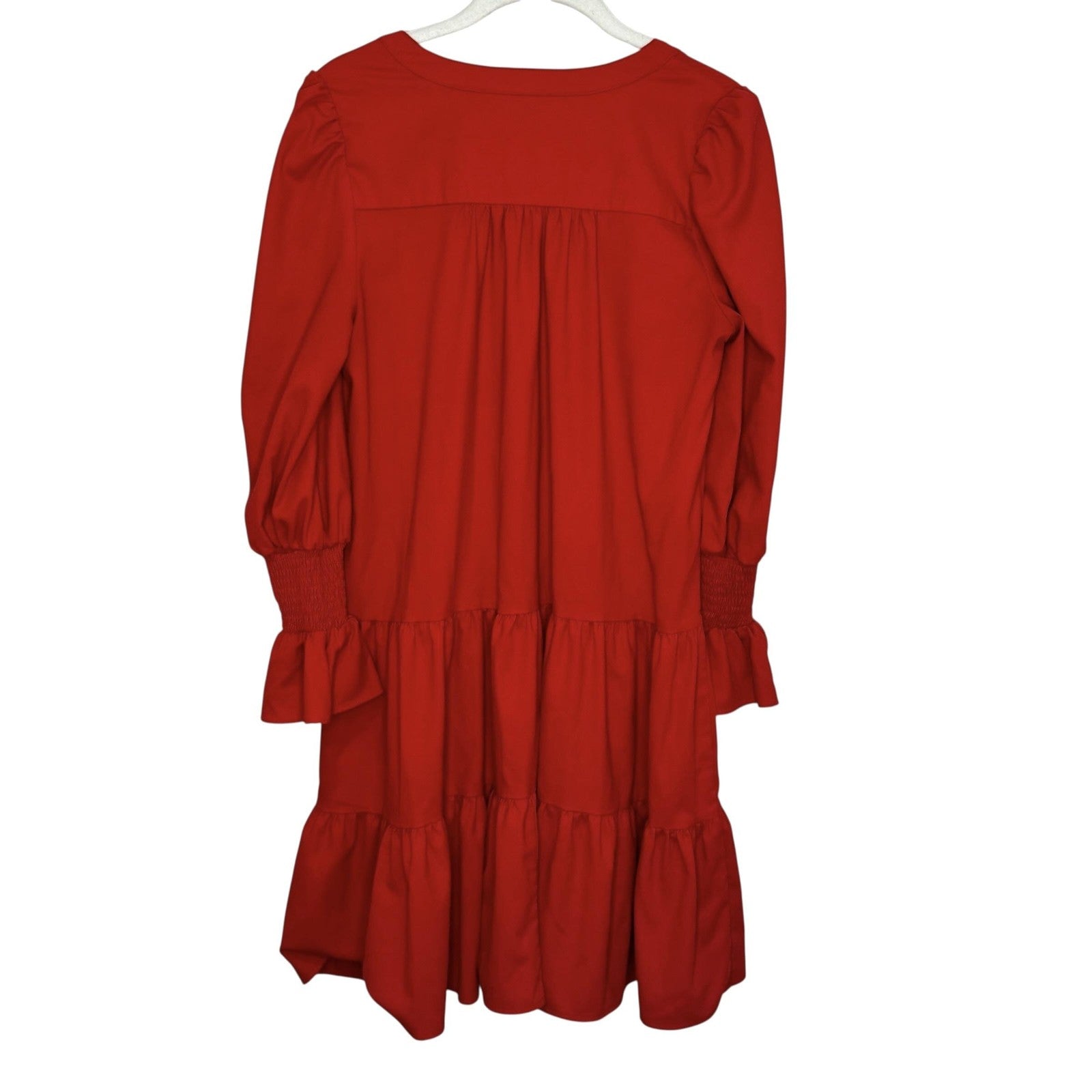Tuckernuck Pomander Place Dress Womens XS V Neck Long Sleeve Tiered Ruffle Boho
