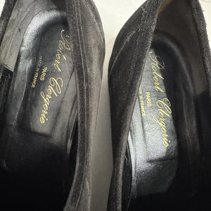 Robert Clergerie Shoes Womens Size 8.5 Black Suede Loafer Made in France Elegant