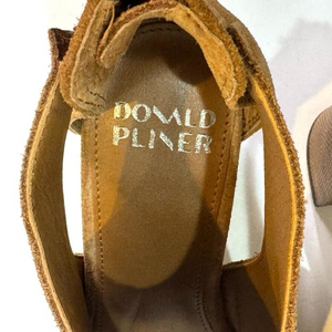 Donald Pliner Brown Suede Perra Block Heel Sandals Size 7